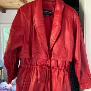 Vintage Wilson leathers red 1980s coat